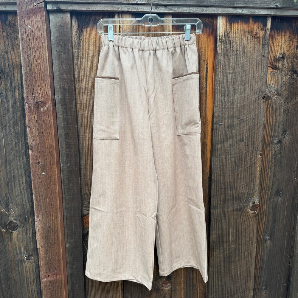 SOU SOU Made In Japan Wide Monpe Pants Tan small NWOT